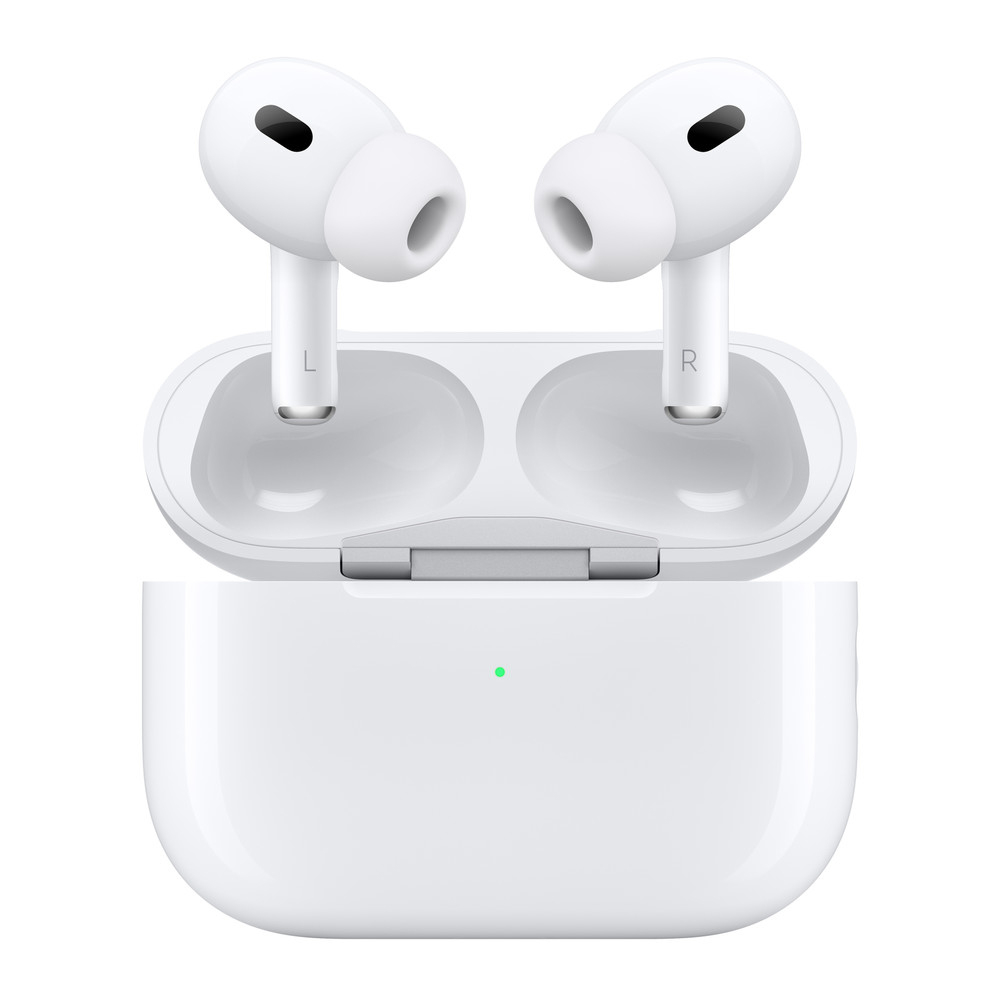 هدفون بلوتوثی اپل مدل AirPods Pro 2nd Generation با نویز کنسلینگ فعال (ANC)، نویز کنسلینگ میکروفون (ENC)، درگاه شارژ USB Type-C، با قابلیت شارژ بیسیم، دارای میکروفون دوگانه از نوع Beamforming، مقاومت در برابر رطوبت و عرق - تصویر 2