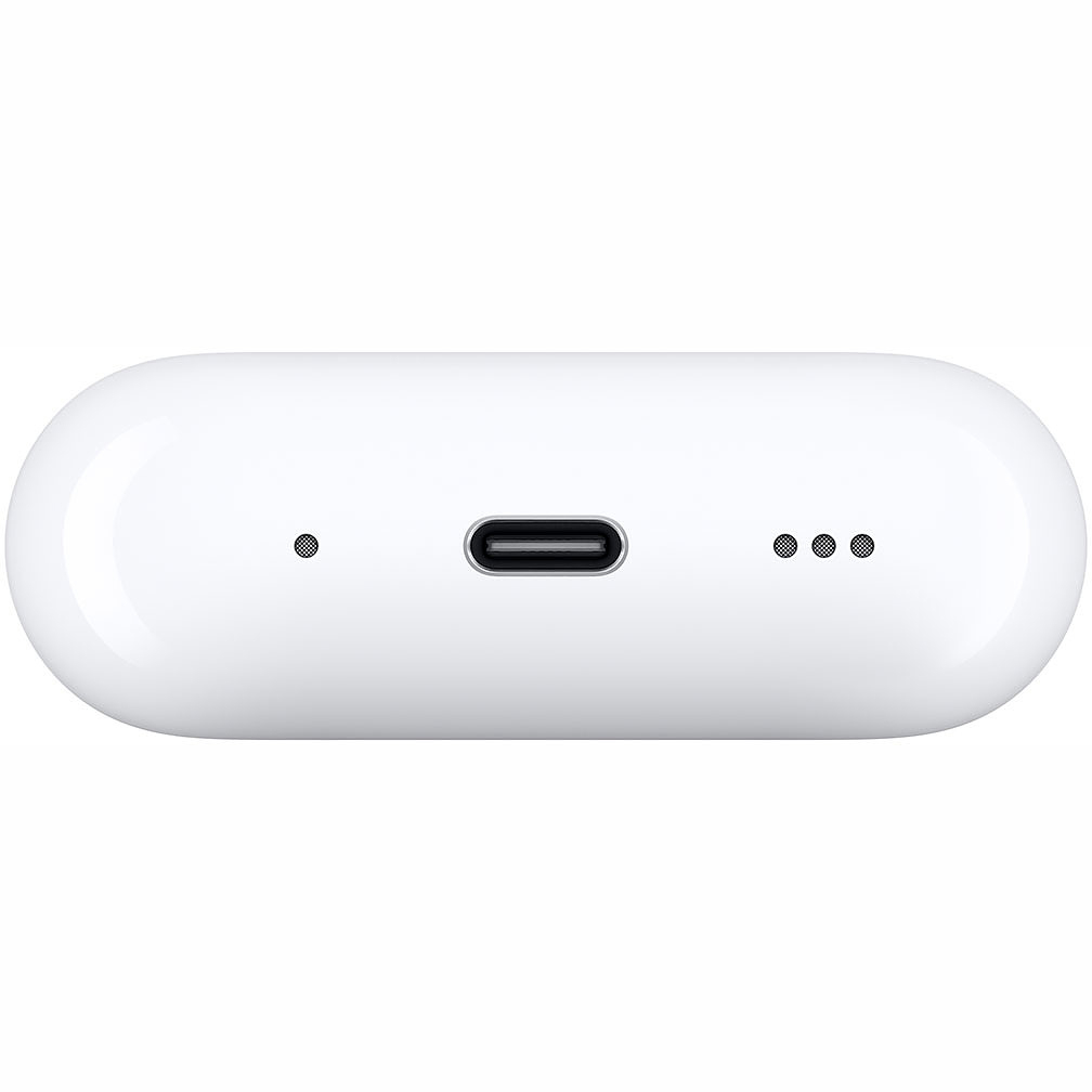 هدفون بلوتوثی اپل مدل AirPods Pro 2nd Generation با نویز کنسلینگ فعال (ANC)، نویز کنسلینگ میکروفون (ENC)، درگاه شارژ USB Type-C، با قابلیت شارژ بیسیم، دارای میکروفون دوگانه از نوع Beamforming، مقاومت در برابر رطوبت و عرق - تصویر 5