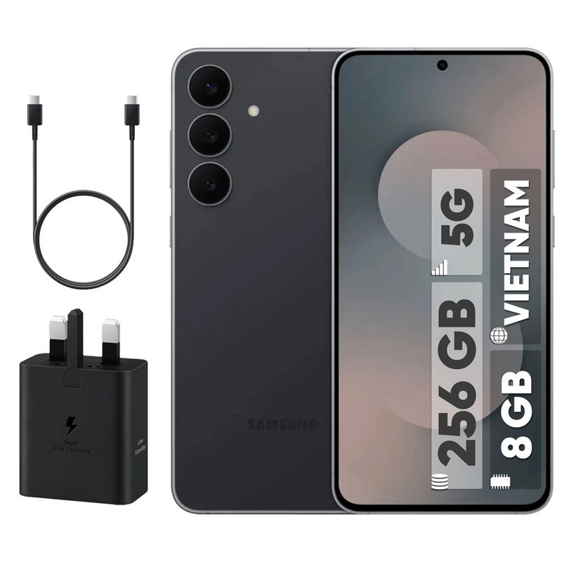 گوشی موبایل سامسونگ مدل Galaxy S25 FE دو سیم کارت ظرفیت 256 گیگابایت و رم 8 گیگابایت – ویتنام – به همراه شارژر 45 وات سامسونگ و کابل شارژ USB-C به طول 1.8 متر
