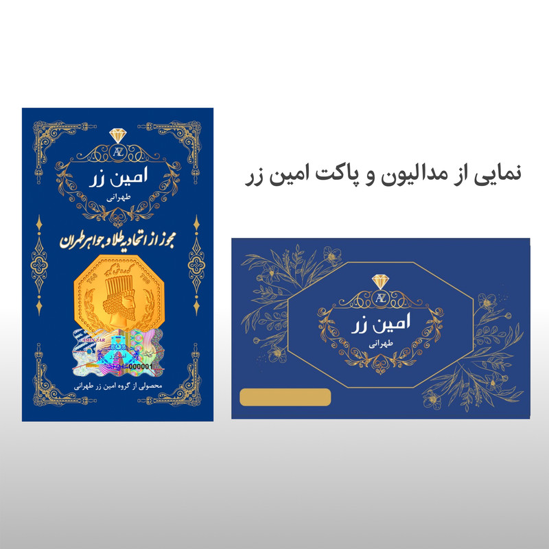 سکه گرمی طلا 18 عیار امین زر کد GL+1000