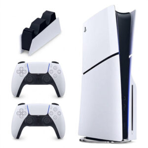 کنسول بازی سونی مدل PlayStation 5 Slim ظرفیت یک ترابایت ریجن 2016A اروپا به همراه دسته اضافی و پایه شارژر